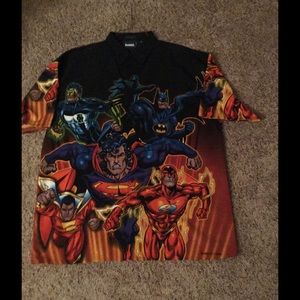DC. Comic Super Hero Button Down Shirt.