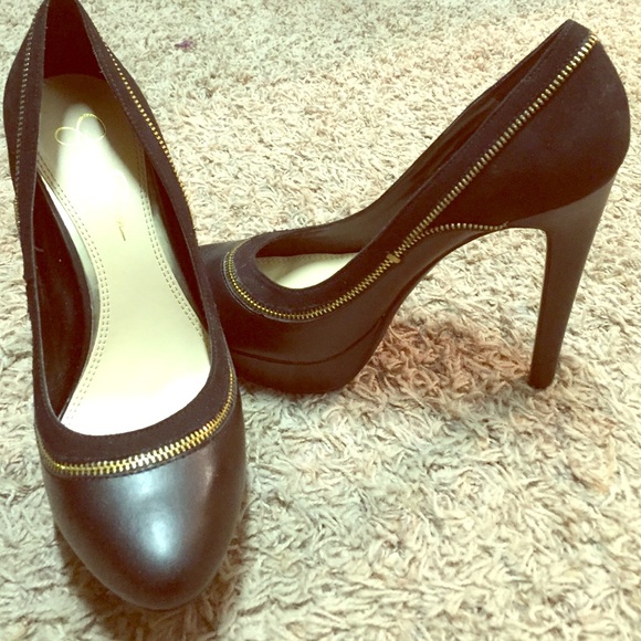 Jessica Simpson Black with Gold Zipper Trim