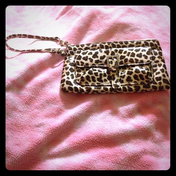 Adorable leopard small clutch purse