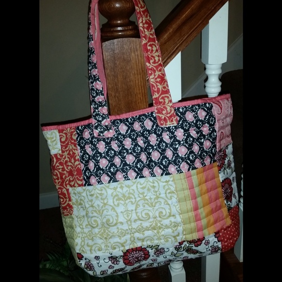Quilted colorful tote