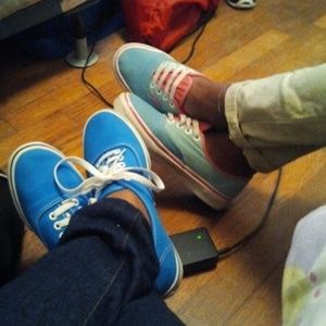 Pink & Baby Blue Vans