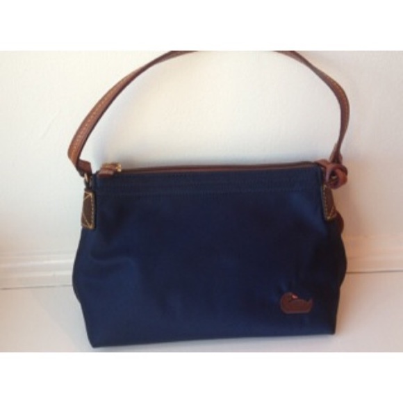 Dooney & Bourke Navy Pouchette Baguette Purse