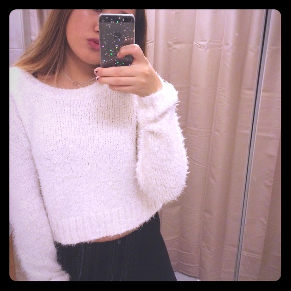 Target furry cream sweater
