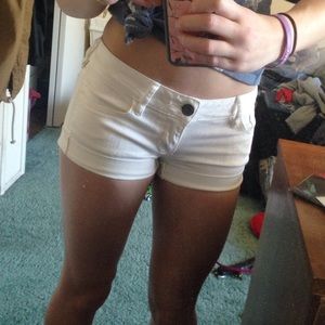 White denim shorts