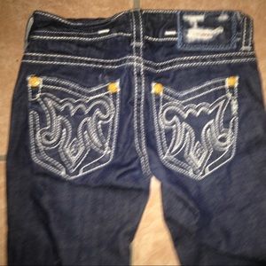 MEK skinny slim leg JEANS 24x31 logo dark logo pkt