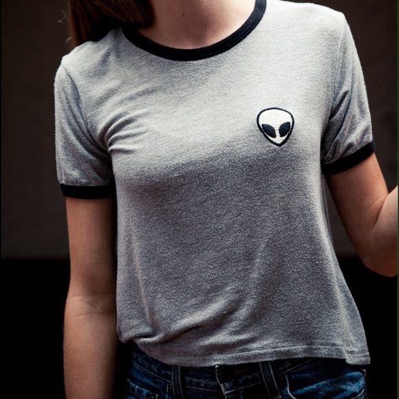 brandy melville nadine alien patch top