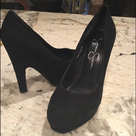 SVELTY Jessica Simpson  JP-Zillion" ✨ Black Suede - Picture 1 of 4