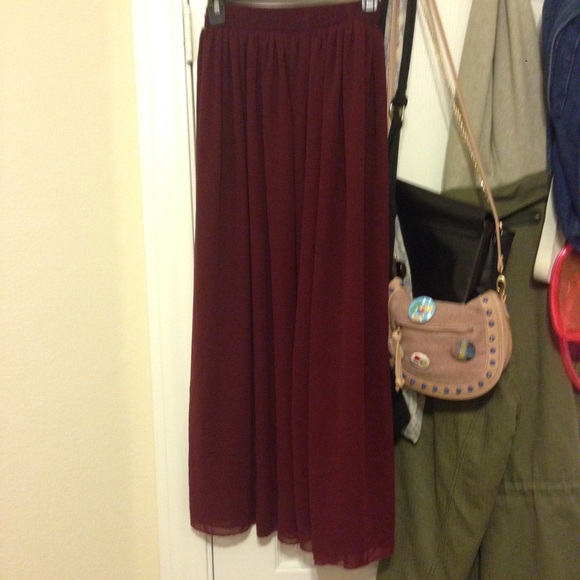 American apparel long double layer chiffon skirt