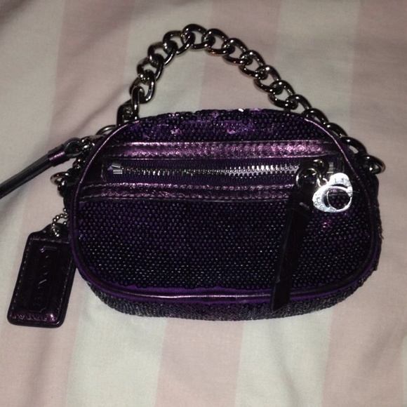 Coach sequined coin purse