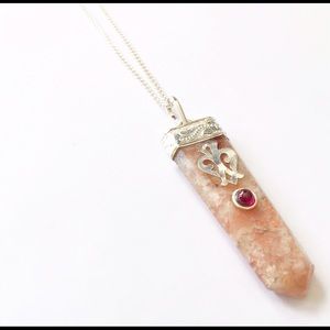 Sandstone Health Crystal Stone Pendant Necklace
