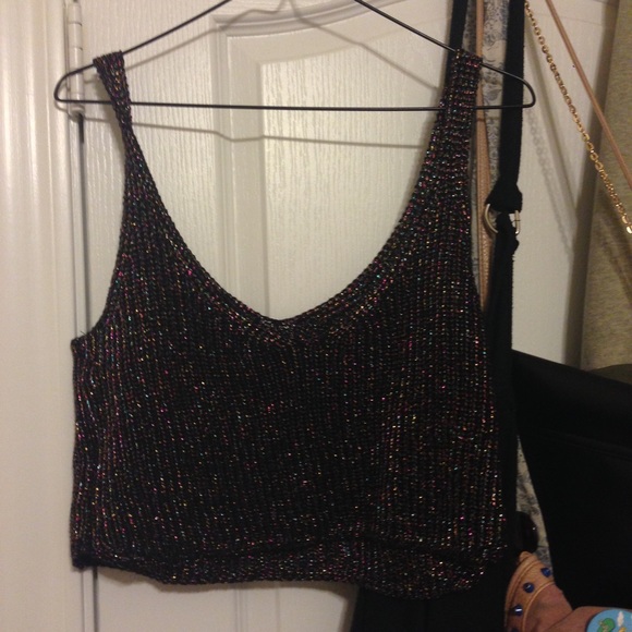 Damaged american apparel sparkling tank top