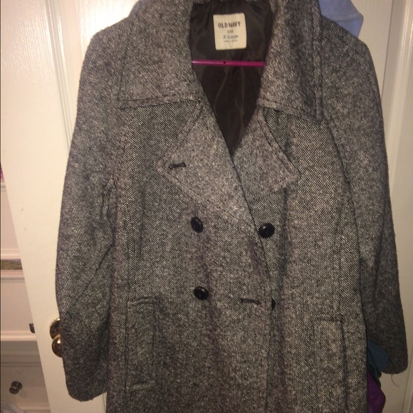 Worn once! Black and white peacoat.