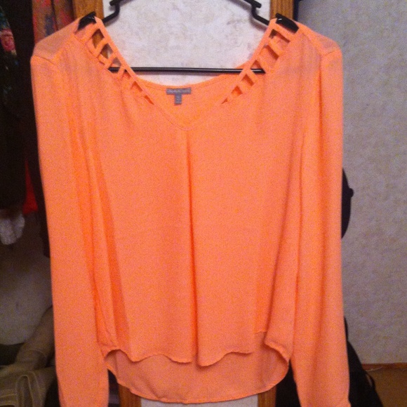 Peach colored dress shirt