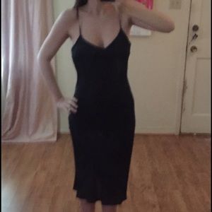 Miu miu slip dress black sheer small