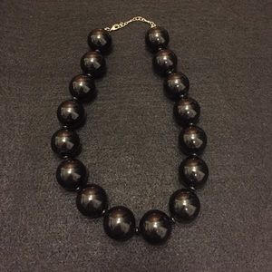 Large Black Beaded Necklace