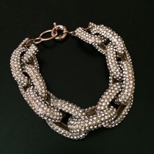 JCrew faux pave link bracelet