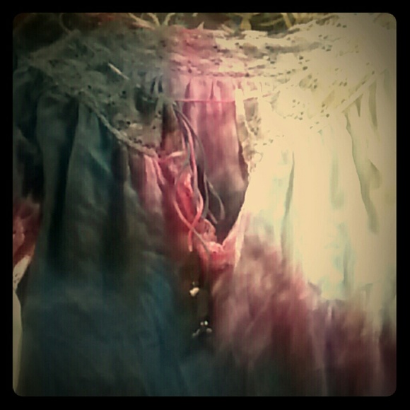 Michelle Jones silk tie dye blouse