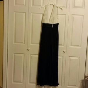 White/Black Onyx evening gown