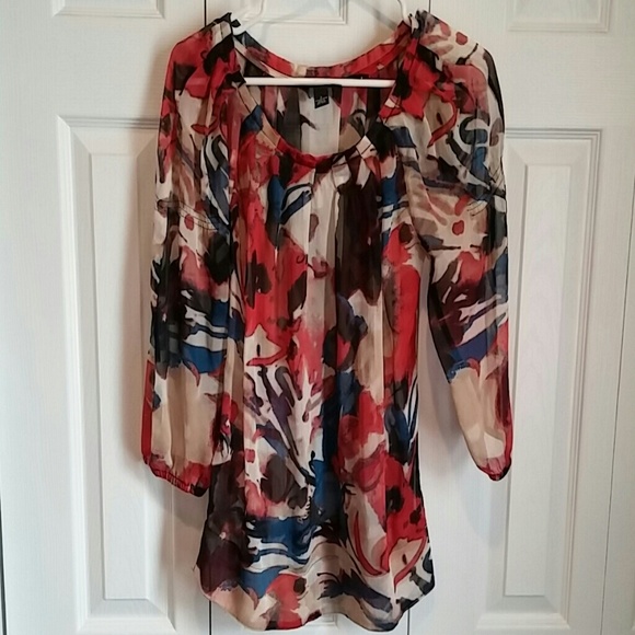 Alfani 3/4 sleeve sheer top