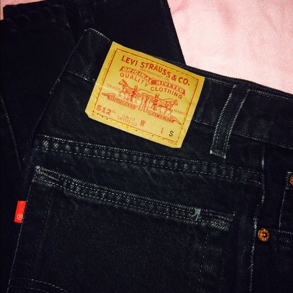 512 Levi Black Jeans Slim Fit