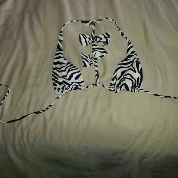 San Lorenzo zebra bow-back bikini top sz S