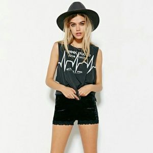 NWOT Staring at Stars Black Crushed Velvet Shorts