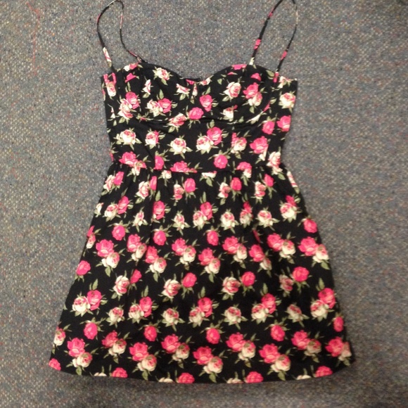 Topshop rose bustier dress
