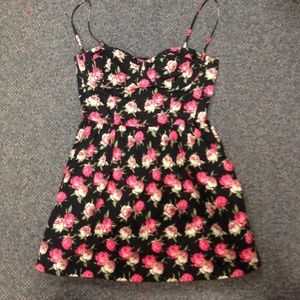 Topshop rose bustier dress