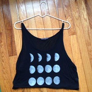 Brandy Melville cropped moon shirt
