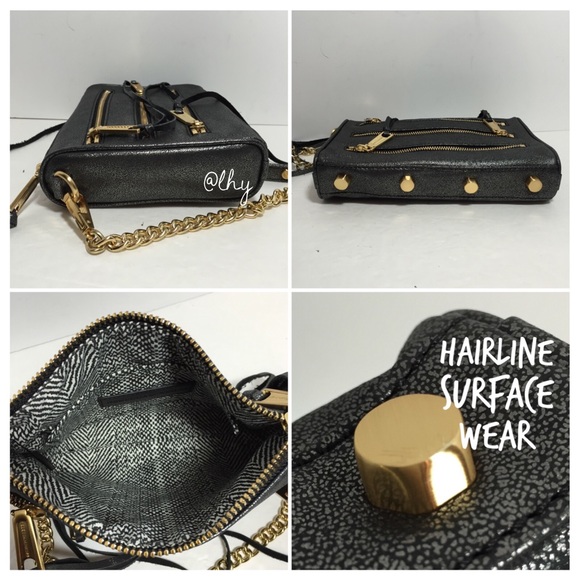 ❌SOLD❌REBECCA MINKOFF FIVE ZIP MINI METALLIC MAC - Picture 3 of 4