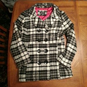 Black and white plaid jacket