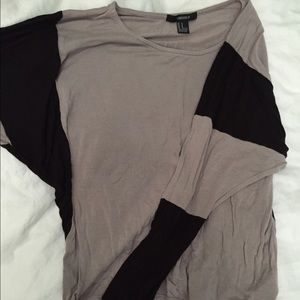 Grey and black long sleeve shirt
