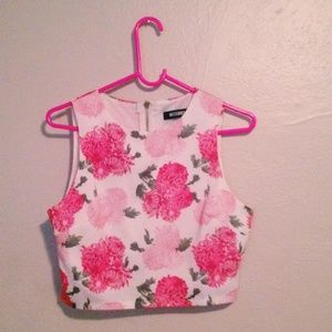 ❌Sold on Mercari❌Floral crop top