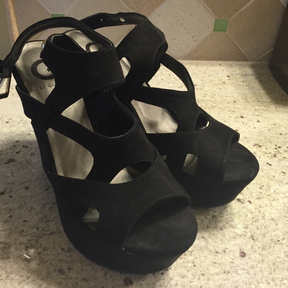 Black GUESS Wedges