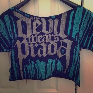 😈👠"Devil Wears Prada" cropped band shirt