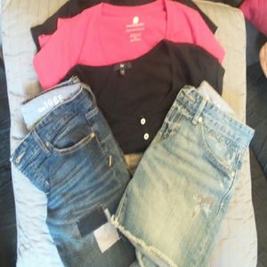 Gap boyfriend shorts and t's