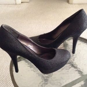 Glitter black pumps! Never worn