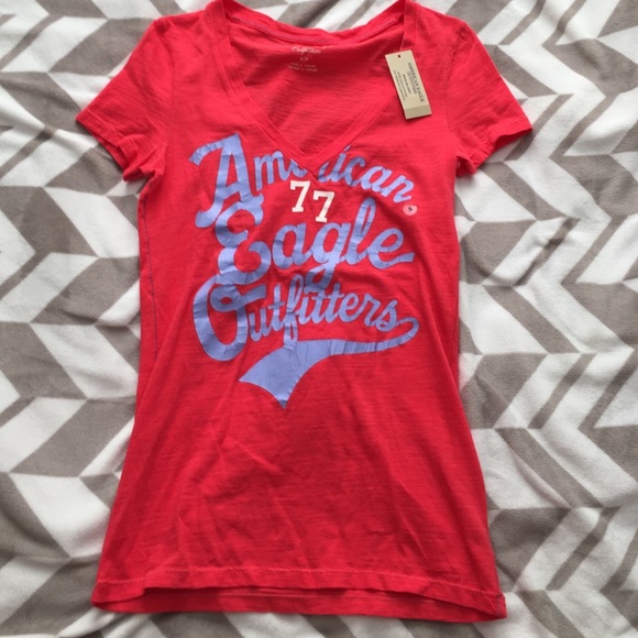 Pink V-Neck Graphic Tee