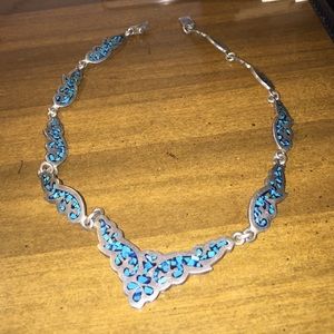 Beautiful sterling silver and turquoise necklace