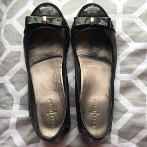 Cole Haan Black Bow Flats