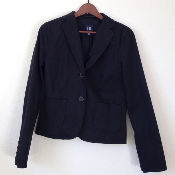 Gap Black Cotton Blazer