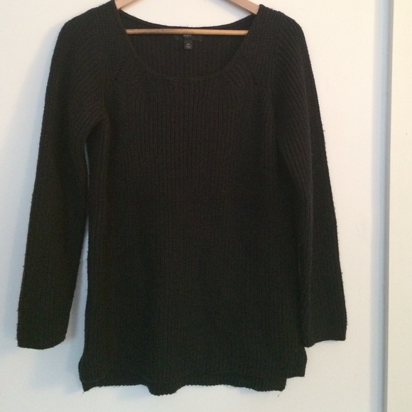 FINAL DAY! Black, long, boat neck sweater