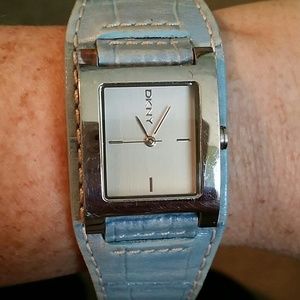 Adorable DKNY watch with silver face!