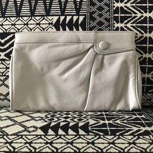 Vintage Light Tan Cream Grey Fashion Clutch Wristlet
