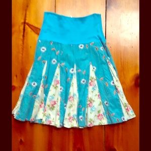 Custo Barcelona Print Zipper Skirt Size 2