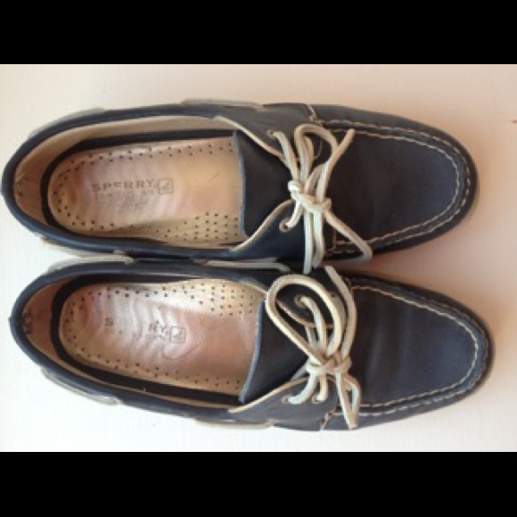 Sperry Top-Sider Navy & Silver Boat Shoes