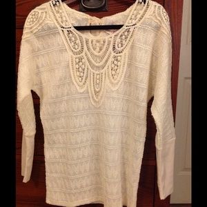 Alter'D State Cream Lace Top