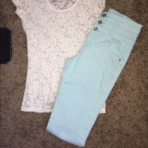 Mint high waisted pants