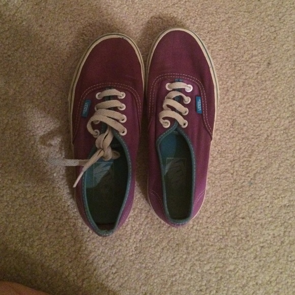 Purple and blue Vans