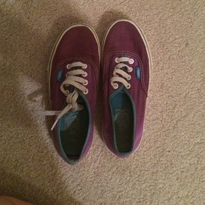 Purple and blue Vans